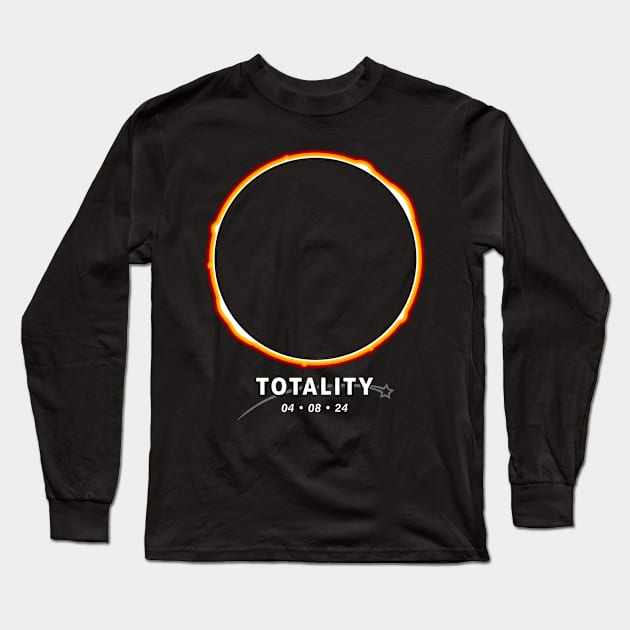 Totality, 2024 Total Solar Eclipse Viewing Shirt Long Sleeve T-Shirt by Boots